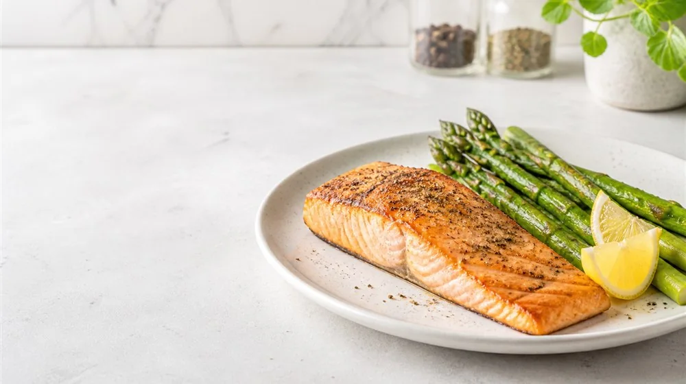Generated placeholder of salmon, asparagus and lemon